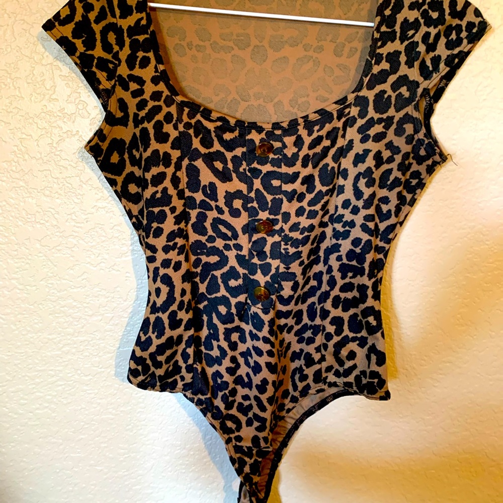 Pretty little thing cheetah thong bodysuit